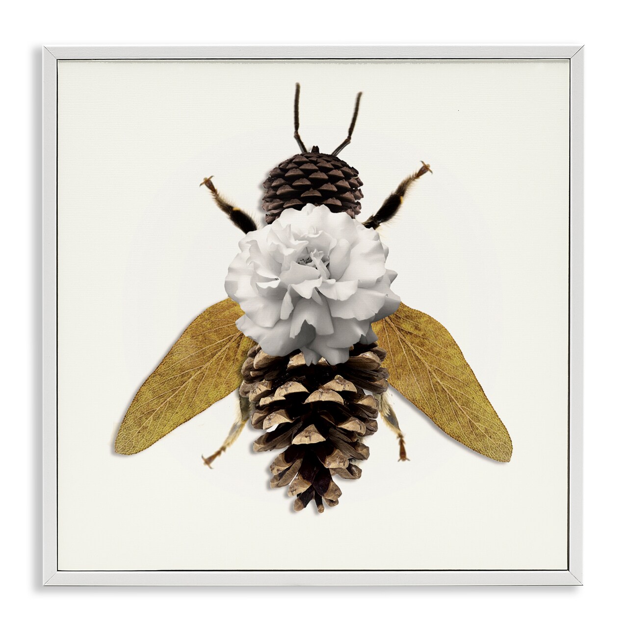 Stupell Industries Nature Constructed Bee Framed Giclee, design by Sasha